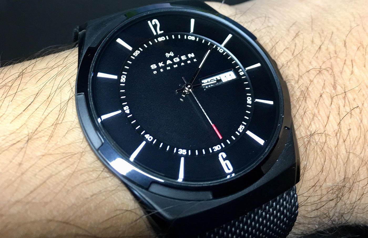 Skagen Melbye Black Titanium Case with Mesh Band SKW6006 Men’s Watch