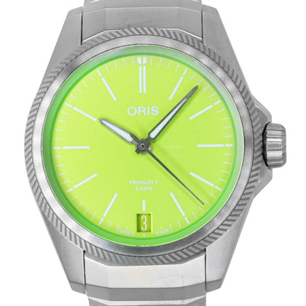 Oris ProPilot X Kermit Edition Titanium Green Dial Automatic 01-400-7778-7157-Set 100M Men's Watch