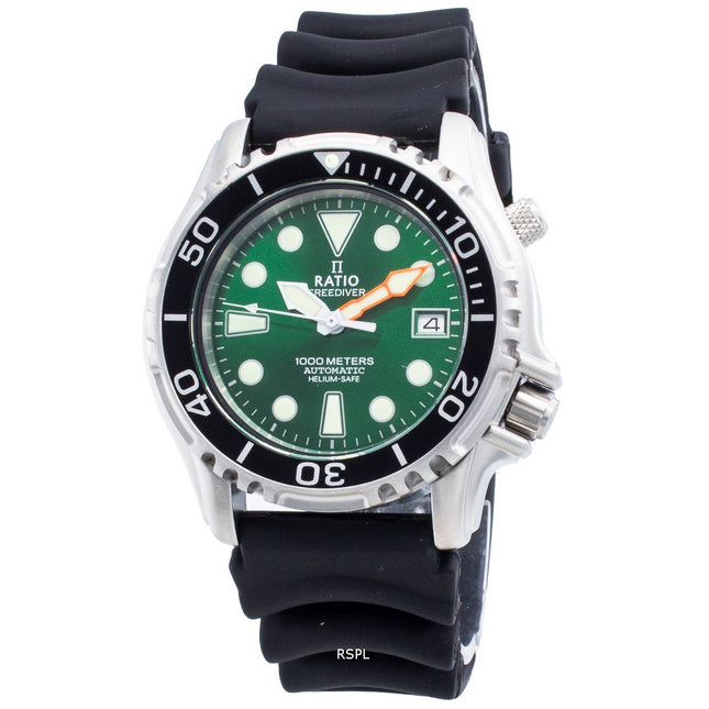 Ratio FreeDiver Helium Safe 1000M Stainless Steel Automatic 1066KE20-33VA-GRN Men's Watch