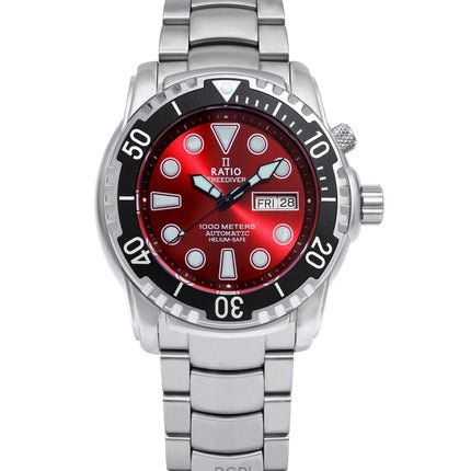 Ratio FreeDiver Helium-Safe 1000M Sapphire Automatic 1068HA96-34VA-RED Men's Watch