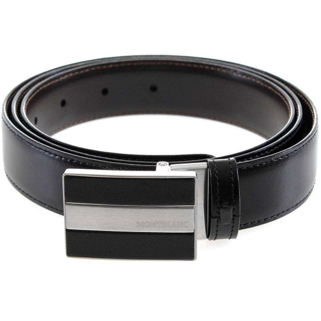 Montblanc 112962 Meisterstuck Reversible Black/Brown Men's Leather Belt
