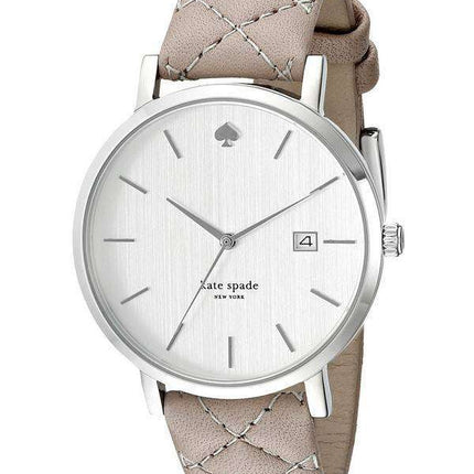 Kate Spade New York Metro Quartz Silver Dial Leather Strap 1YRU0846 Women's Watch