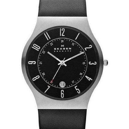Skagen Grenen Classic Black Dial Black Leather 233XXLSLB Men's Watch