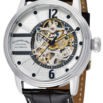 Stuhrling Original Prospero Classic Automatic Silver Skeleton Dial 308A.33152 Men's Watch
