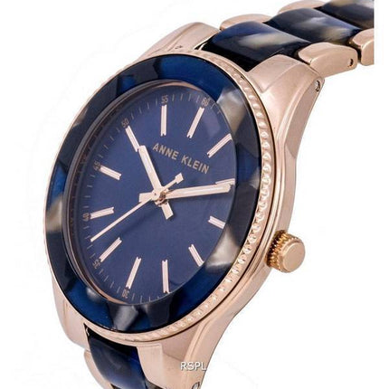 Anne Klein Two Tone Stainless Steel Blue Dial Quartz 3214RGNV Womens Watch