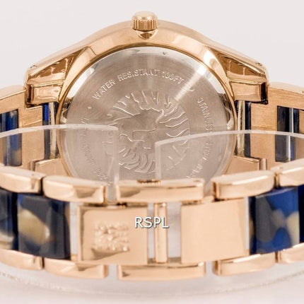 Anne Klein Two Tone Stainless Steel Blue Dial Quartz 3214RGNV Womens Watch