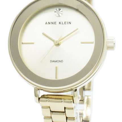 Anne Klein 3386CHGB Diamond Accents Quartz Women's Watch