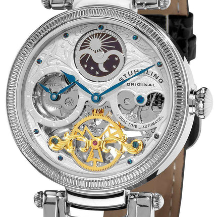 Stuhrling Original Magistrate Automatic Dual Time Skeleton Dial 353A.33152 Men's Watch