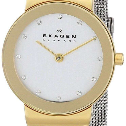 Skagen Freja Silver Dial Swarovski Stainless Steel Mesh Bracelet 358SGSCD Women's Watch