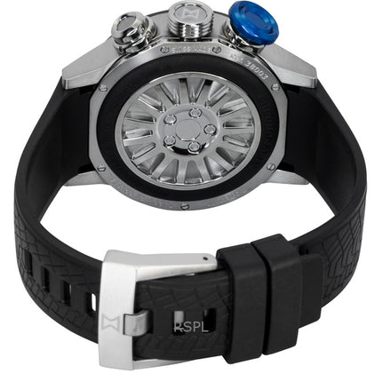 Edox Chronorally Chronograph Rubber Strap Grey Dial Quartz 38003-TINBU-GNBU 100M Men's Watch