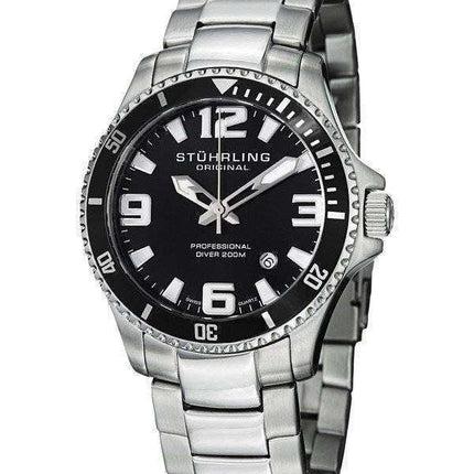Stuhrling Original Aquadiver Regatta Champion Swiss Quartz 395.33B11 Men's Watch