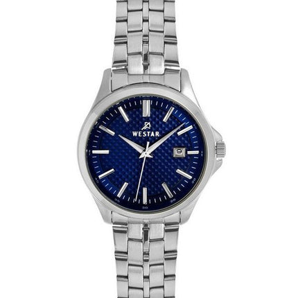 Westar Profile Stainless Steel Blue Dial Quartz 40202STN104 Womens Watch