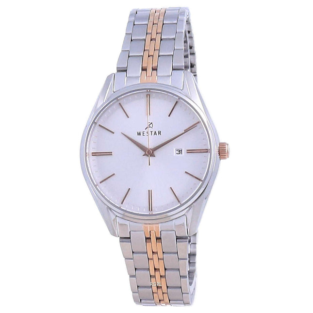 Westar Silver Dial Two Tone Stainless Steel Quartz 40210 SPN 607 Women's Watch