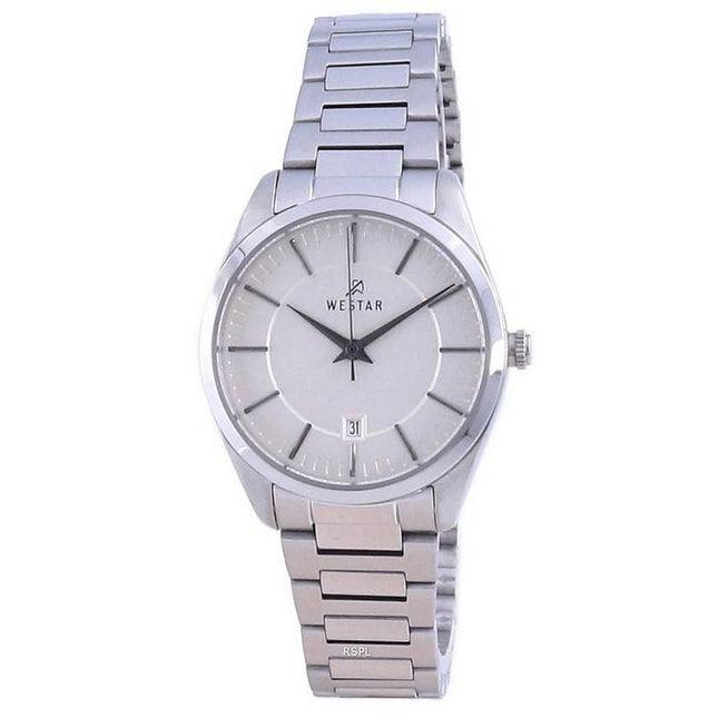 Westar Champagne Dial Stainless Steel Quartz 40213 STN 102 Women's Watch