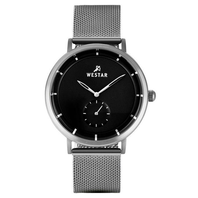 Westar Profile Stainless Steel Black Dial Quartz 50247STN103 Mens Watch