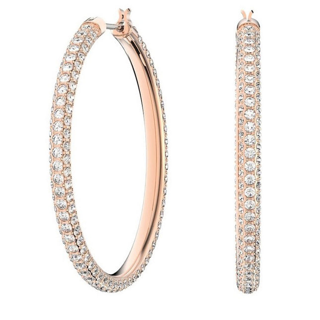 Swarovski Dextera Hoop Rose Gold-Tone Earrings 5383938 For Women