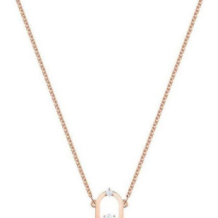 Swarovski Sparkling Dancing Cubic Zirconia Stone Rose Gold Tone Plated Necklace 5468084 For Women