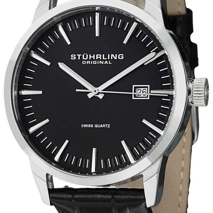 Stuhrling Original Classic Ascot 42 Swiss Quartz Date Display 555A.01 Men's Watch