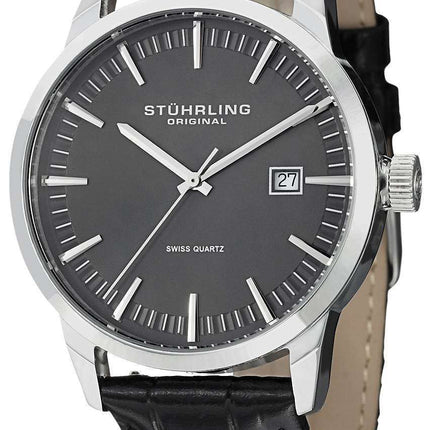 Stuhrling Original Classic Ascot 42 Swiss Quartz Date Display 555A.02 Men's Watch