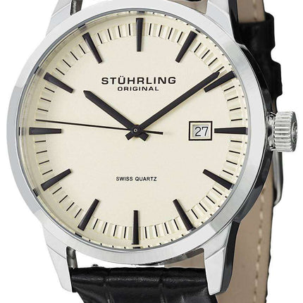 Stuhrling Original Classic Ascot 42 Swiss Quartz Date Display 555A.03 Men's Watch