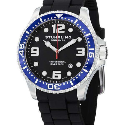 Stuhrling Original Aquadiver Swiss Quartz 200M 675.01SET Men's Watch