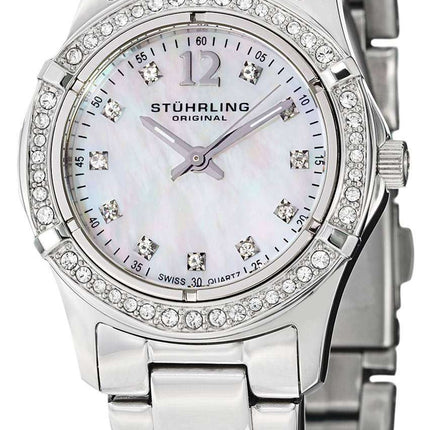 Stuhrling Original Vogue Audrey Glimmer Swiss Quartz Swarovski 703B.01 Women's Watch