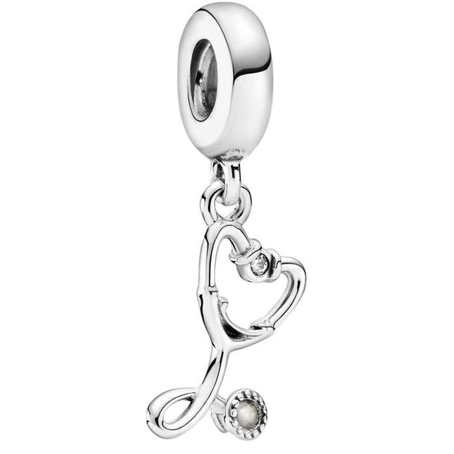 Pandora Stethoscope Heart Dangle Charm 799072C01 For Women