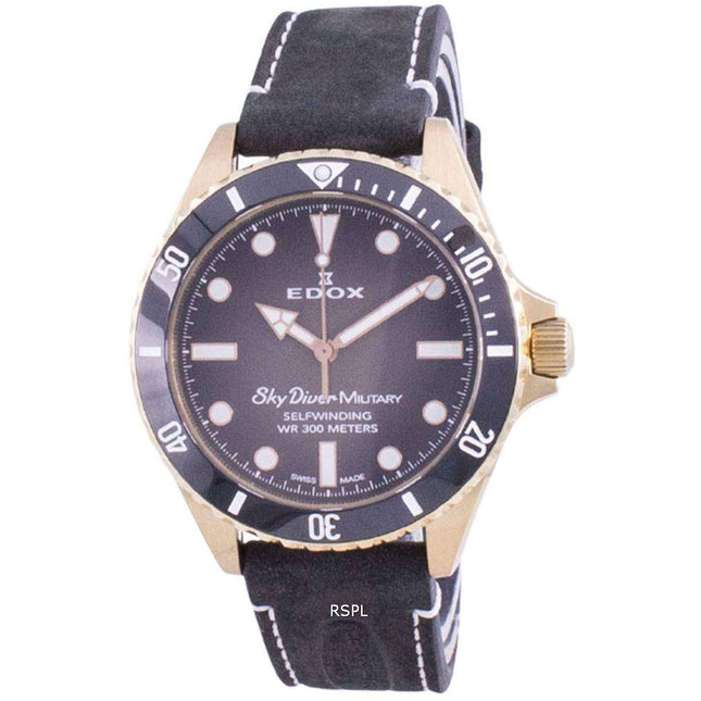 Edox Skydiver Military Limited Edition Automatic 80115BRZNNDR 80115 BRZN NDR 300M Men's Watch