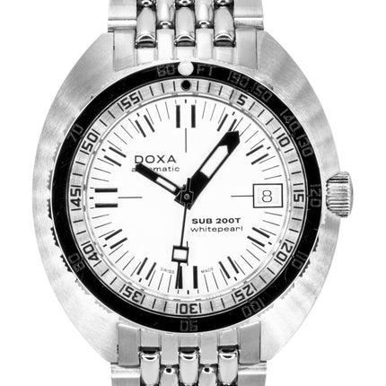 Doxa SUB 200T Whitepearl Stainless Steel White Dial Automatic Diver's 804.10.011.10 200M Unisex Watch