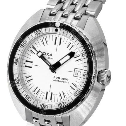 Doxa SUB 200T Whitepearl Stainless Steel White Dial Automatic Diver's 804.10.011.10 200M Unisex Watch