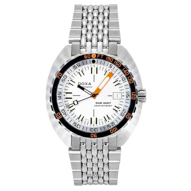 Doxa SUB 300 Searambler Stainless Steel Silver Dial Automatic Diver's 840.10.021.10 1200M Men's Watch