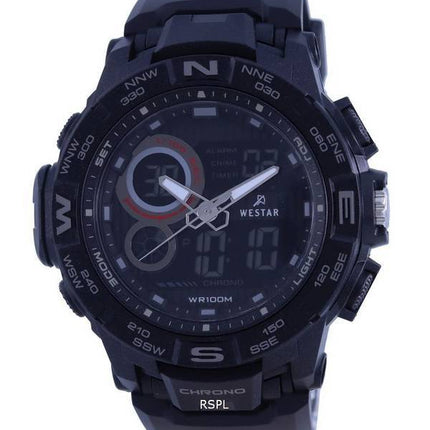 Westar Analog Digital Black Dial Quartz 85010 PTN 001 100M Mens Watch
