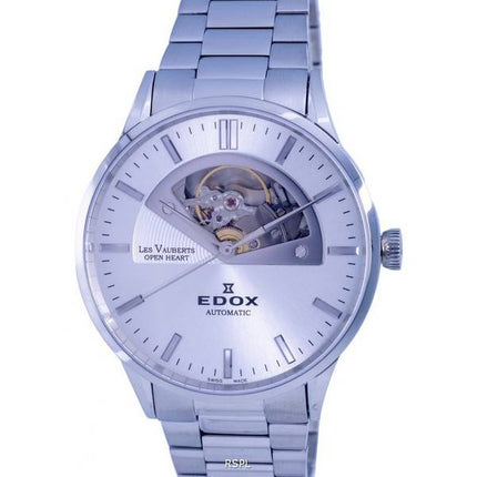 Edox Les Vauberts Open Heart Stainless Steel Silver Dial Automatic 850143MAIN 85014 3M AIN Mens Watch