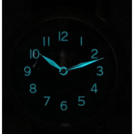 Bulova Classic HACK Military A11 Nylon Strap Blue Dial Automatic 96A282 Unisex Watch