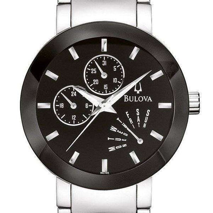Bulova Black Dial Bracelet 96C105 Mens Watch