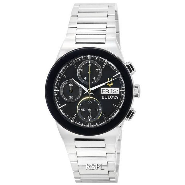 Bulova Millennia Modern Chronograph Black Dial Quartz 96C149 Men's Watch