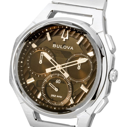 Bulova CURV High Precision 10th Anniversary Edition Chronograph Brown Dial Quartz 96K117 Men's Watch