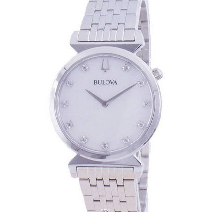 Bulova Classic Diamond Accents Quartz 96P216 Womens Watch