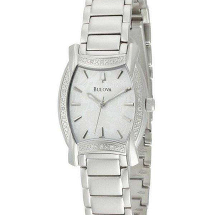 Bulova Diamond Case White Dial 96R135 Womens Watch