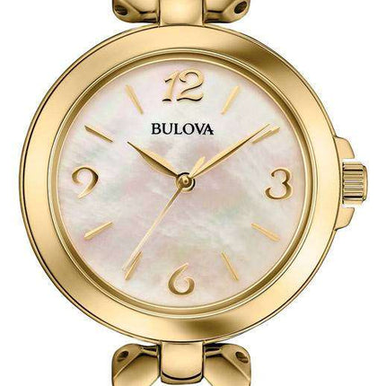 Bulova Mother Of Pearl Dial Gold Tone 97L138 Women's Watch