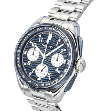 Bulova Lunar Pilot Timascus Chronograph 150th Anniversary Limited Edition Blue Dial Quartz 98A329 Men's Watch