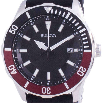 Bulova Quartz Black Dial 98B348 100M Mens Watch