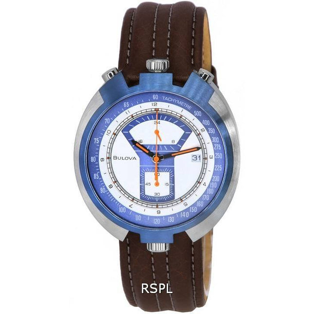 Bulova Parking Meter Limited Edition Chronograph Silver Dial Quartz 98B390 100M Men's Watch