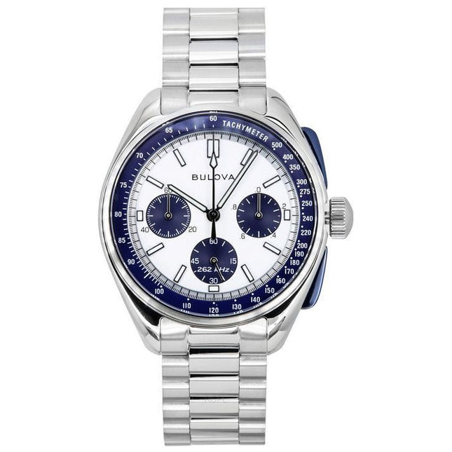 Bulova Lunar Pilot Archive Series Special Edition Chronograph Silver Dial Quartz 98K112 Mens Watch With Extra Strap