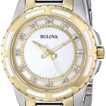 Bulova Diamond Accent Two Tone 98P140 Women's Watch