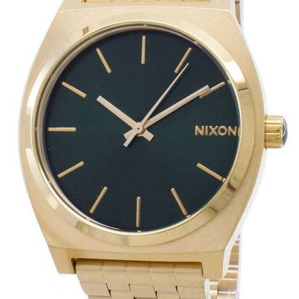 Nixon Time Teller Gold Tone Green Sunray A045-1919-00 Men's Watch