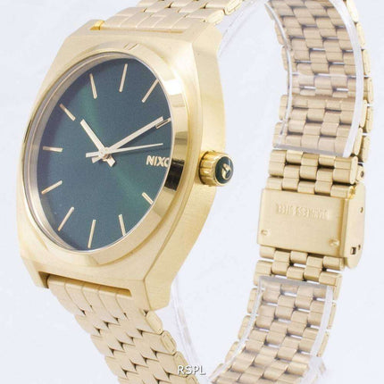 Nixon Time Teller Gold Tone Green Sunray A045-1919-00 Men's Watch
