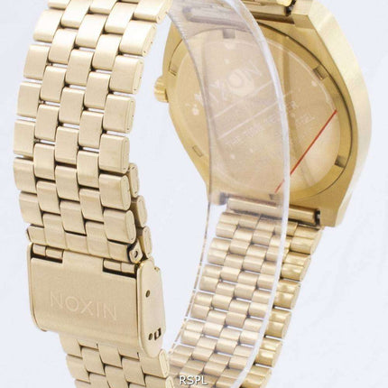Nixon Time Teller Gold Tone Green Sunray A045-1919-00 Men's Watch