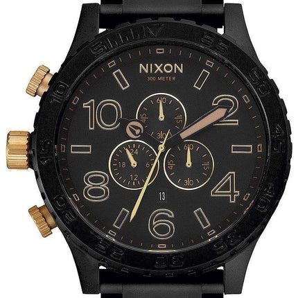 Nixon Matte Black Chronograph 300M A083-1041-00 Men's Watch
