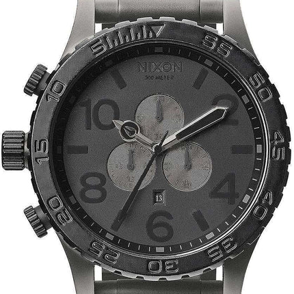 Nixon Matte Black/Matte Gunmetal Chronograph 300M A083-1062-00 Men's Watch